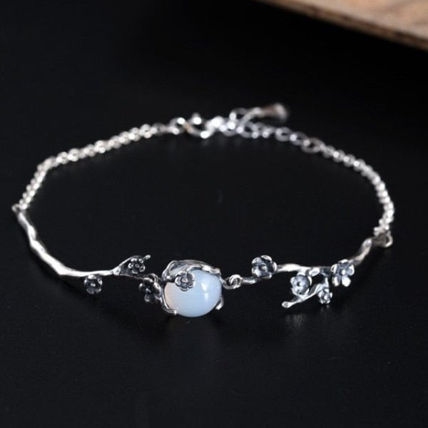 Cherry Blossom Moonstone Bracelet