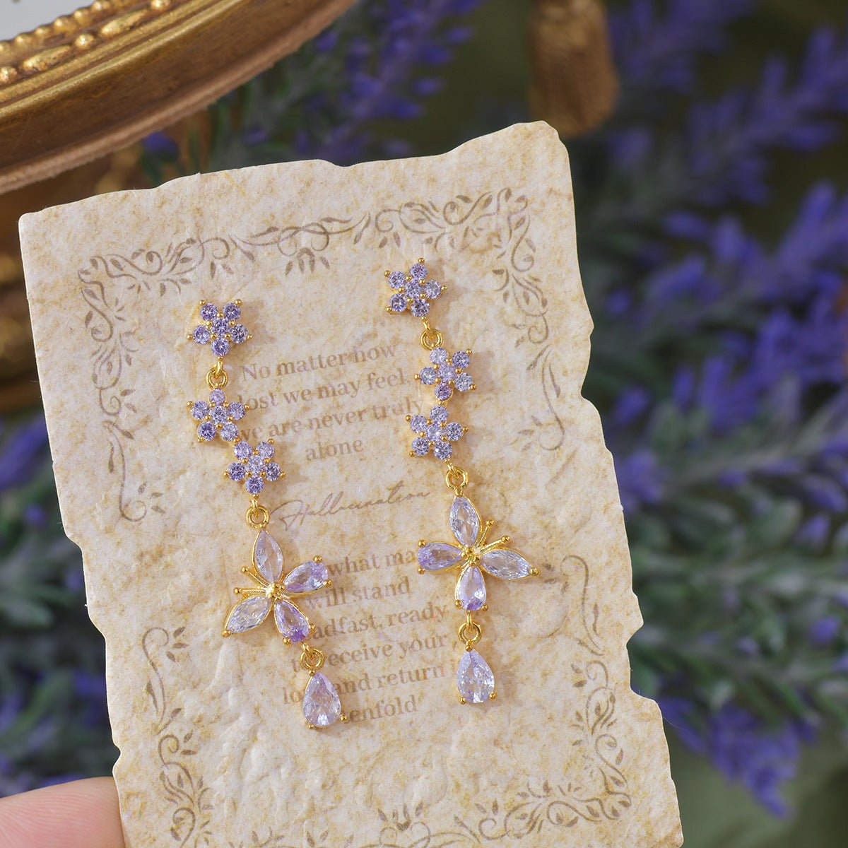 Wisteria Butterfly Drop Earrings