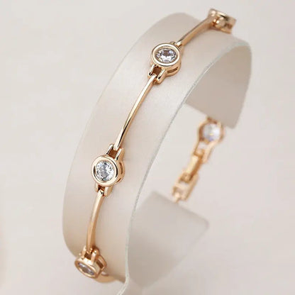 Bracelet With Zircons in Gold
