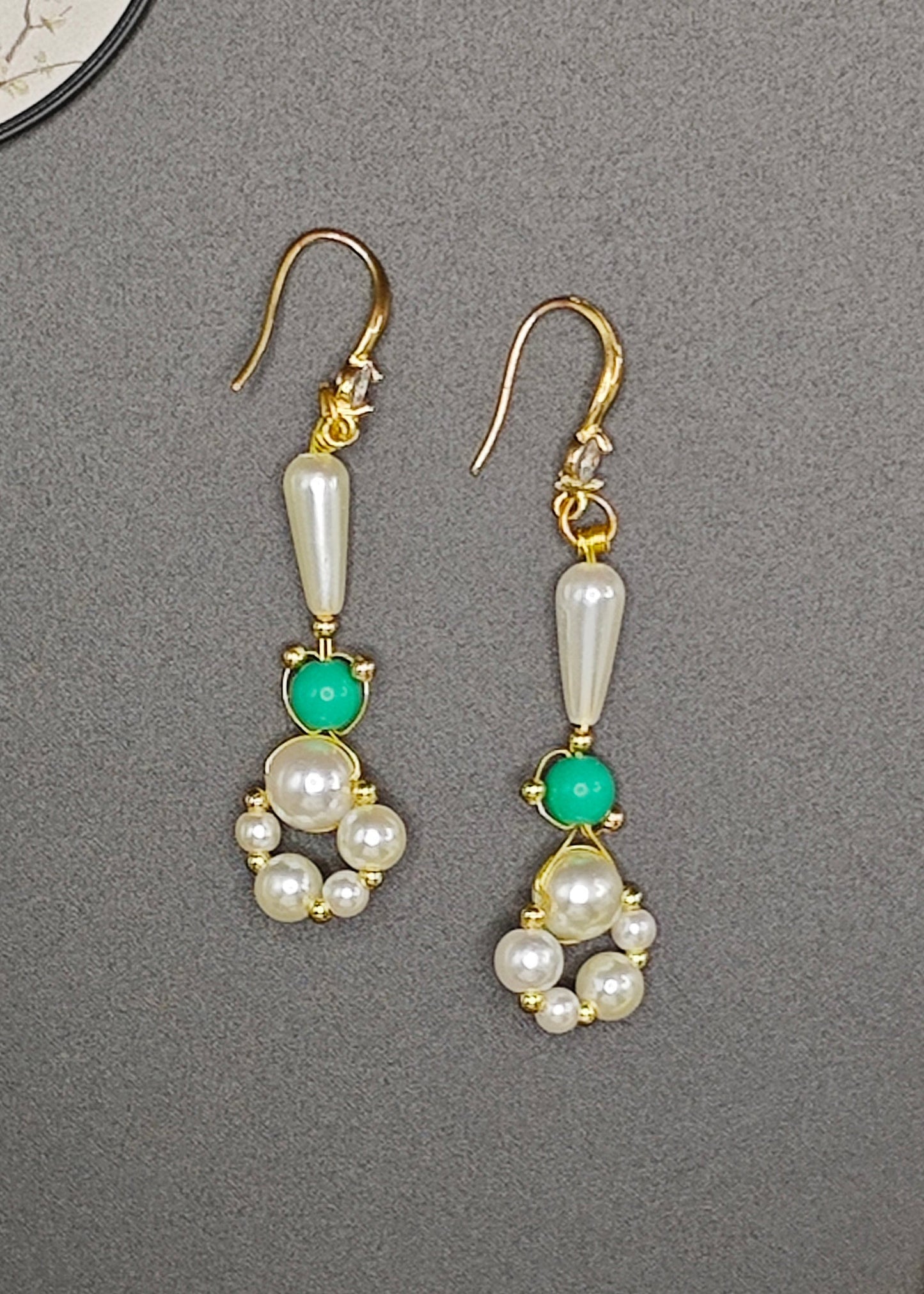 Diy Ring-shaped Pearl Original Design Drop Earrings
