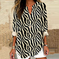 Vintage Geometric Print Linen Shirt elevenforest