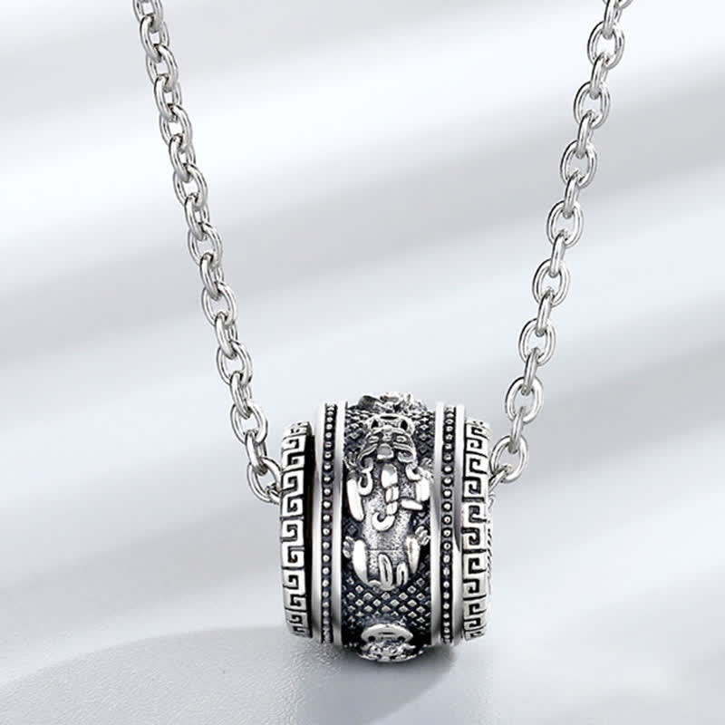 Buddha Stones Pixiu Luck Wealth Rotatable Necklace Pendant