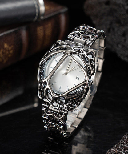 Style Dark Blue Stainless Steel Waterproof Alien Watches