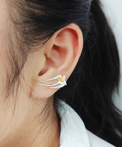 Original Silk Swallow Camel Buddha No Ear Piercings Silver Ear Clip