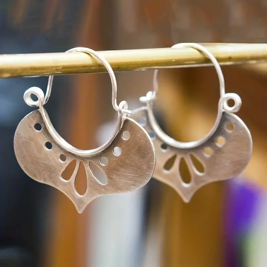 Silver Hollow Earrings