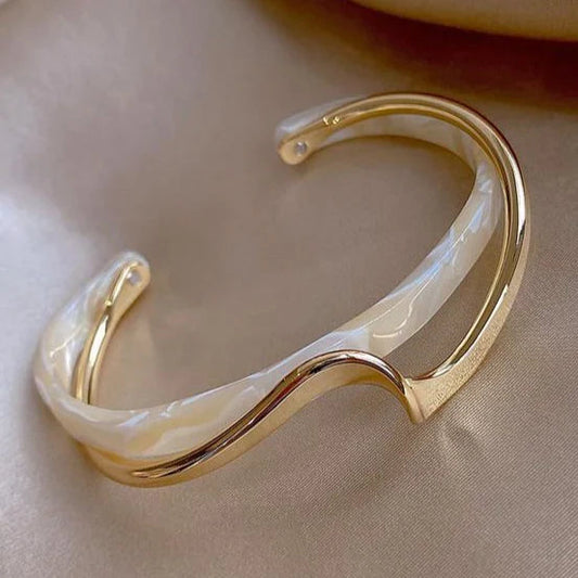 White Opal Golden Bracelet