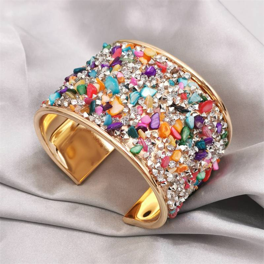 Colorful Crystals Golden Bracelet