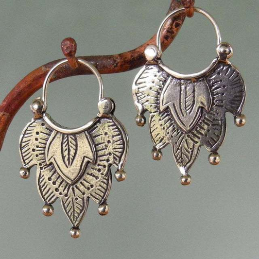 Leaf Earrings in Silver