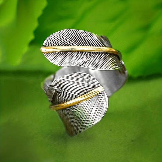 Spiral Silver Leaf Ring