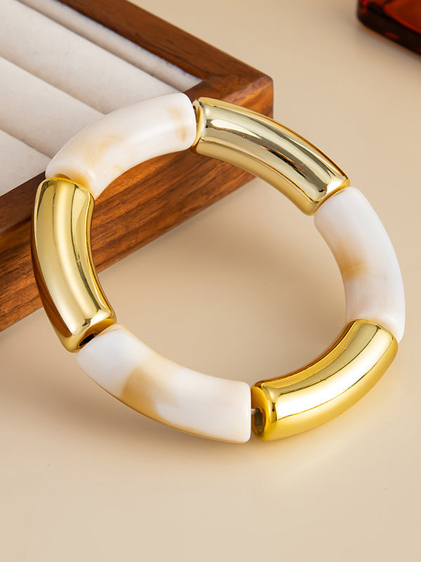 Contrast Color Geometric Bracelet Accessories