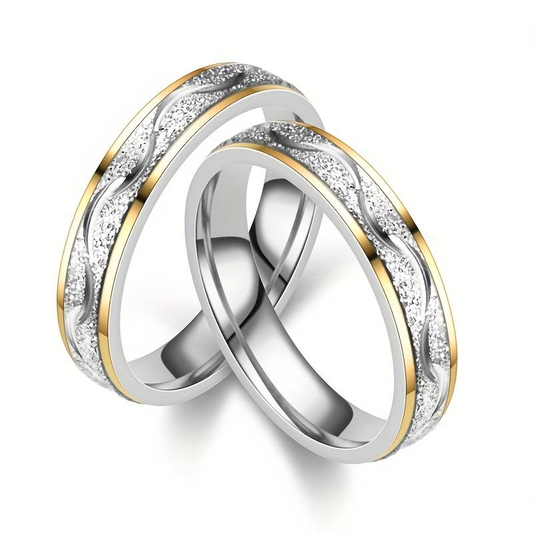 Gold & Silver Bright Ring Set
