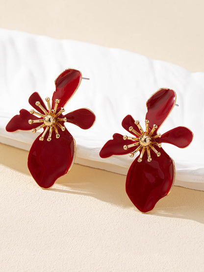 Irregularity Flower Shape Earrings Accessories