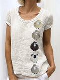 Colorful Sheep Embroidered Linen Shirt elevenforest