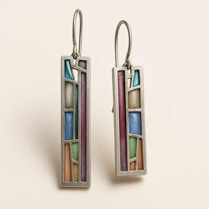 Mosaik Silver Earrings