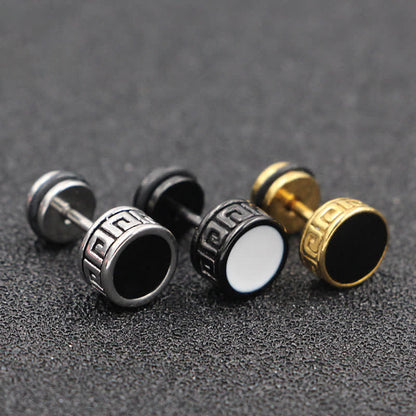 10mm Titanium Steel Balance Spiritual Earrings for