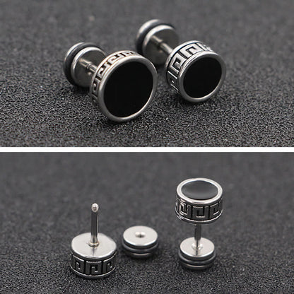 10mm Titanium Steel Balance Spiritual Earrings for