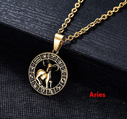 Celestial Zodiac Amulet Necklace