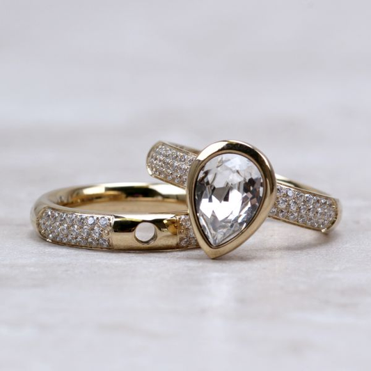 Bright Drop Ring Set