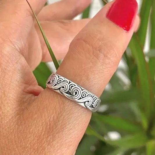 Silver Wave Ring