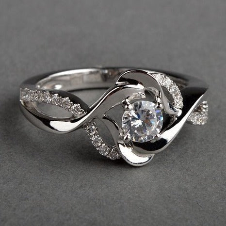 Spiral Zirconia Ring
