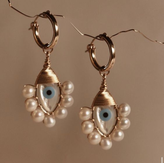 Nazar Pearl Earrings