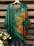 Women's Vintage Floral Print Casual Top