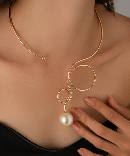 Alloy Bow Pearl Water Drop Princess Necklace