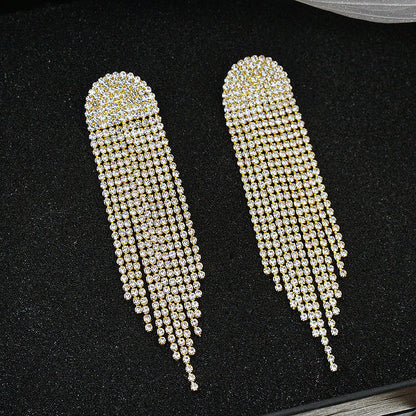 Formal Geometric Tassel Earrings