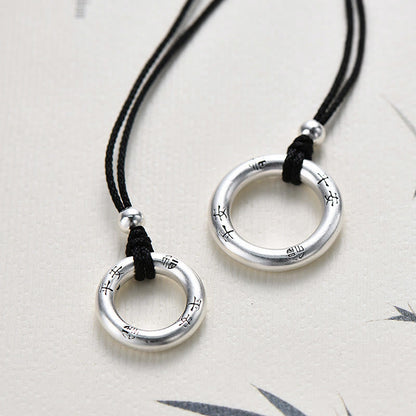 Sterling Silver Peace Buckle Necklace | Spiritual Protection