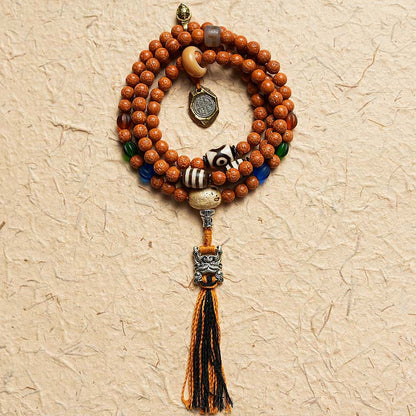 108 Beads Bodhi Seed Mala Bracelet Necklace for Wisdom & Peace