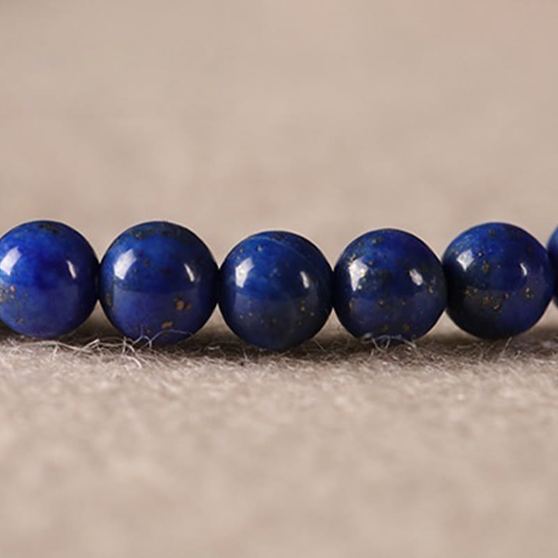 Buddha Stones Small Lazurite Lapis Lazuli Agate Ultra-thin Beads Positive Bracelet
