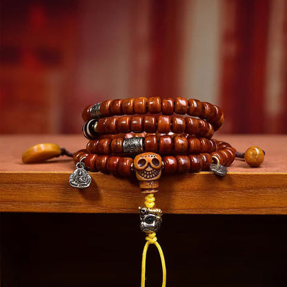 8x6mm Yak Bone 108 Beads Strength & Protection Mala