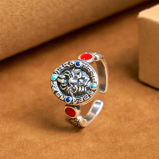 Buddha Stones Zakiram Copper Adjustable Wealth Open Ring