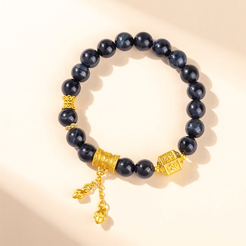 Buddha Stones Various Tiger Eye Alloy Balance Bracelet