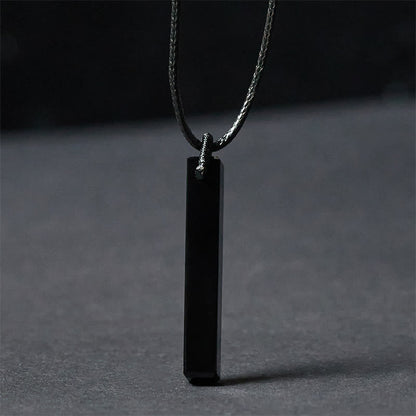 Buddha Stones Black Obsidian Blue Sandstone Transformation Necklace Pendant