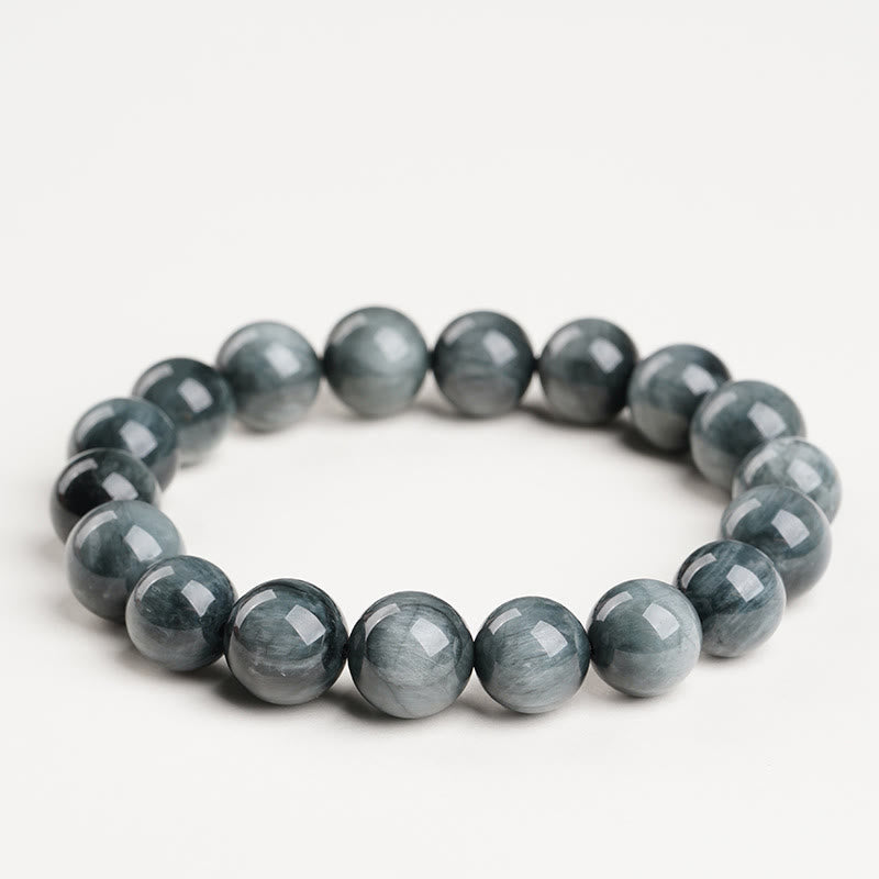 Buddha Stones Eagle's Eye Stone Positive Calm Beaded Bracelet