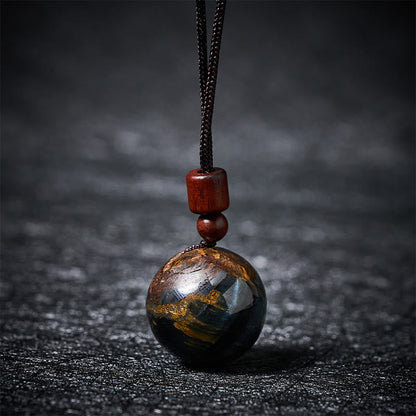 Buddha Stones White Crystal Pink Crystal Tiger Eye Smoky Quartz Protection Necklace Pendant