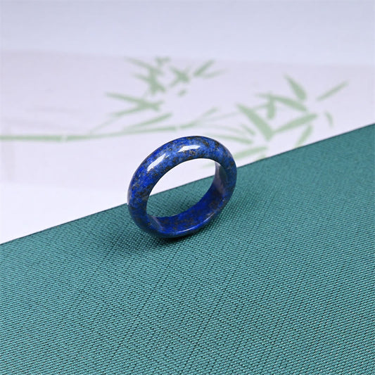 Buddha Stones Natural Lazurite Lapis Lazuli Self Care Ring
