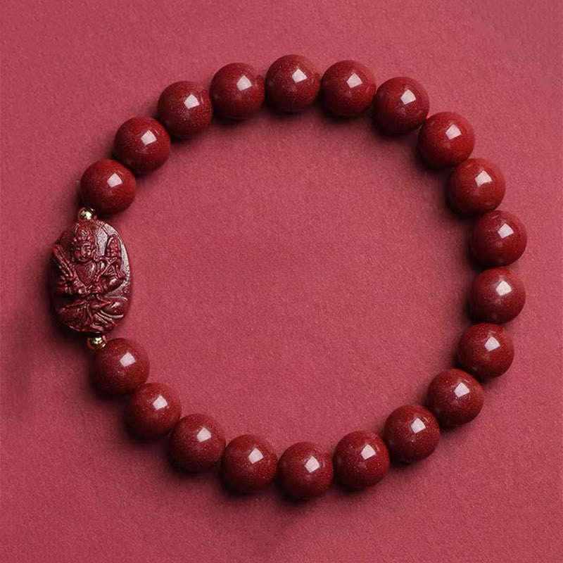 Buddha Stones the Chinese Zodiac Natal Buddha Cinnabar Blessing Bracelet