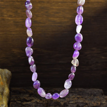 Buddha Stones Natural Indian Agate Irregular Shapes Crystal Bead Positive Necklace