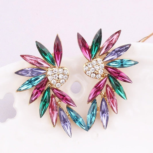 Heart Wings Earrings With Zirconias
