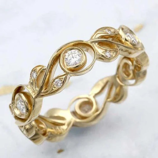 Zirconia Ivy Golden Ring
