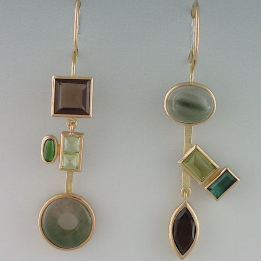 Dangling Crystal Forest Earrings