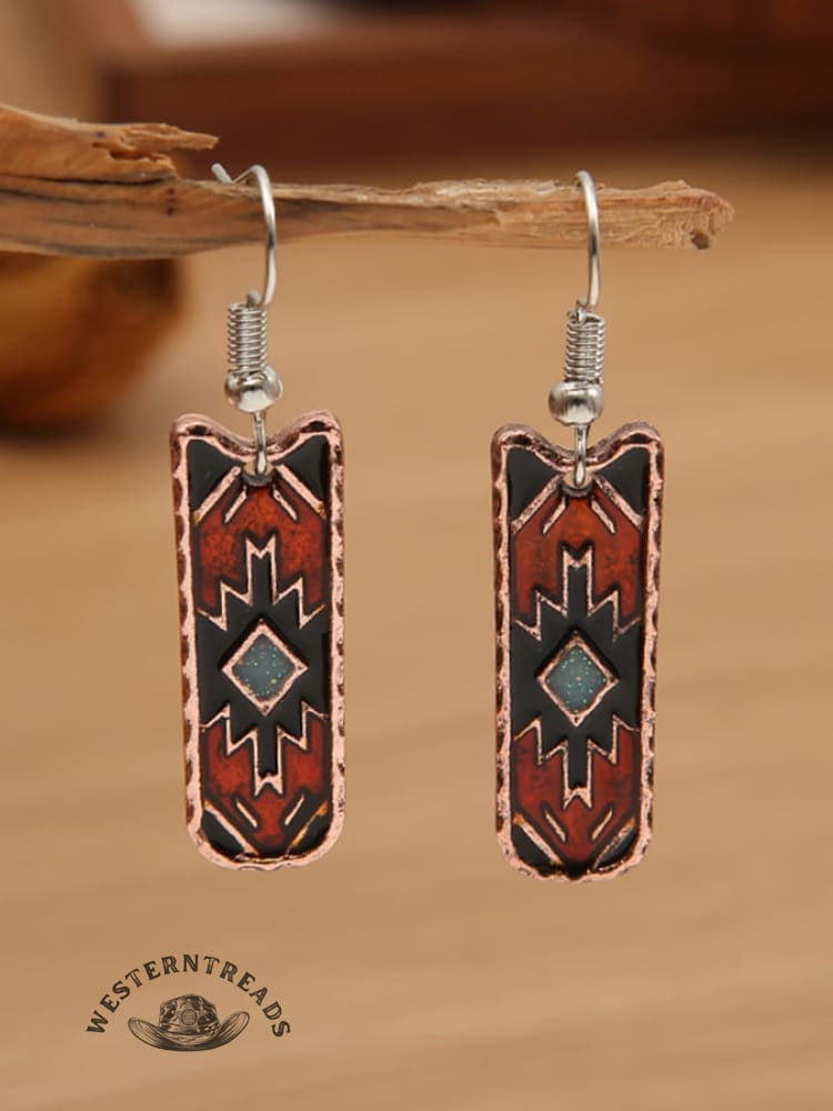 West Aztec Oil Drop Earrings