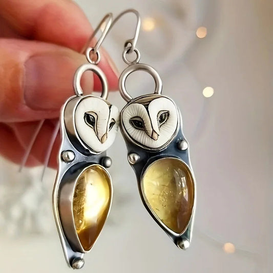 Owl Drop Earrings - Nickel Free for Sensitive Ears