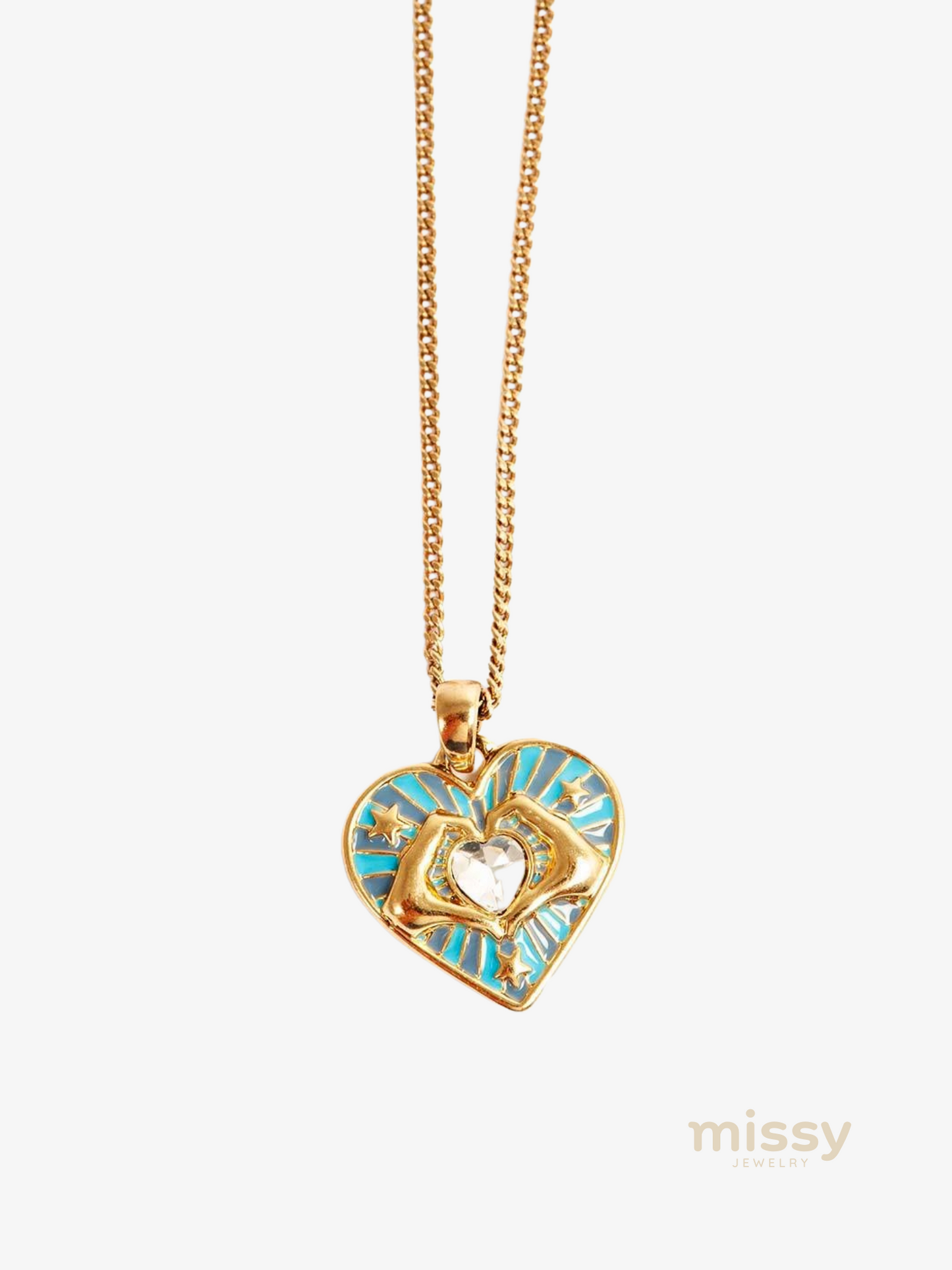 Mariel Hand-heart Charm Necklace