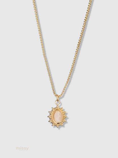Rue Natural Stone Pendant Necklace