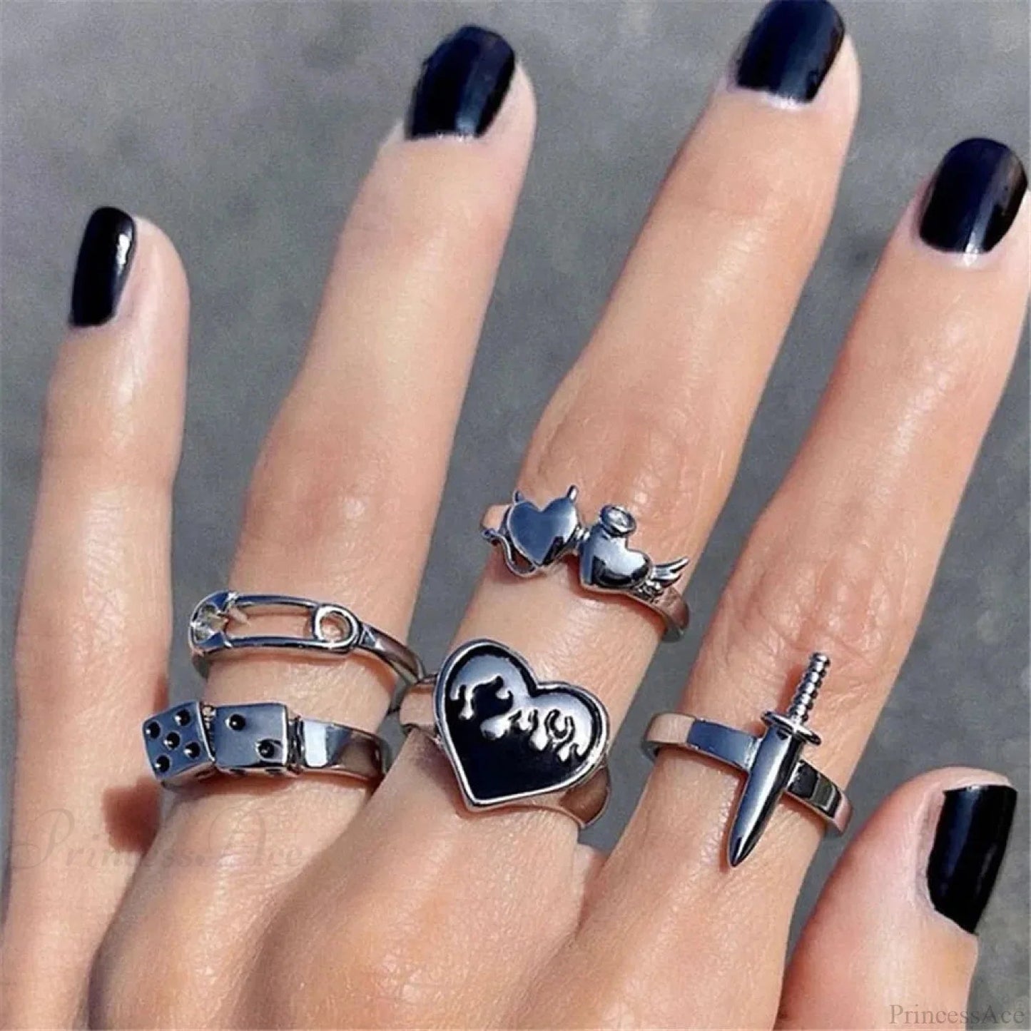 Dark Skull Blossom Seraphim Butterfly Band