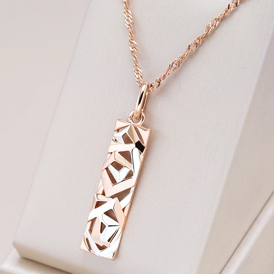 Rectangular Gold Necklace