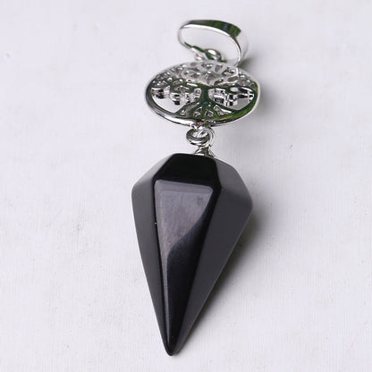 2.2" Multi-stone Arrowhead Pendant for Spiritual Energy